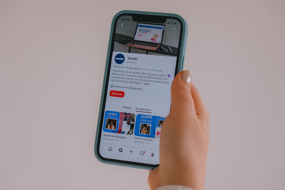 Profil Pinterest sur iPhone / téléphone. Avec des tableaux et des épingles.